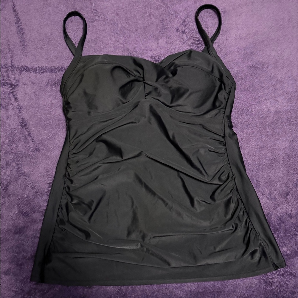 Merona Women’s Swim Tankini Swimsuit Top Size M. Black